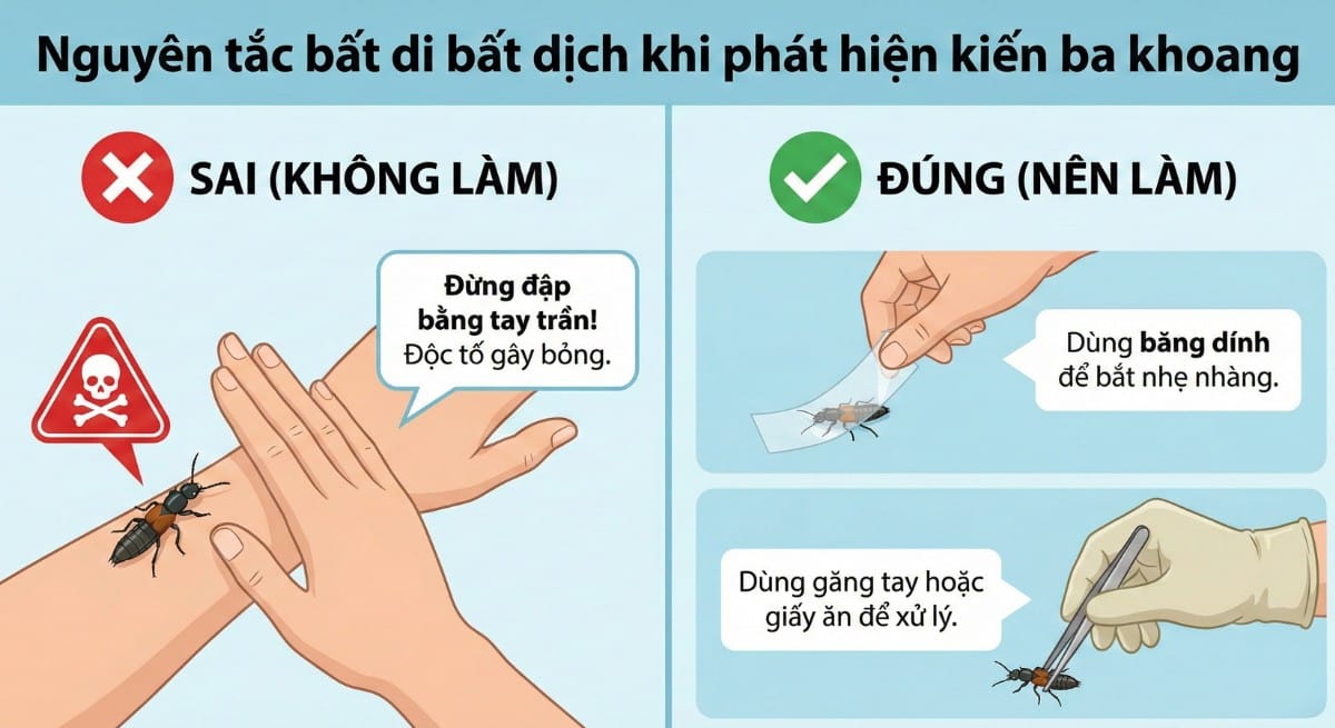 Cách xử lý khi phát hiện kiến ba khoang