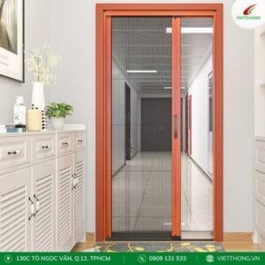 Alternative view of Cửa lưới chống muỗi xếp xích không ray