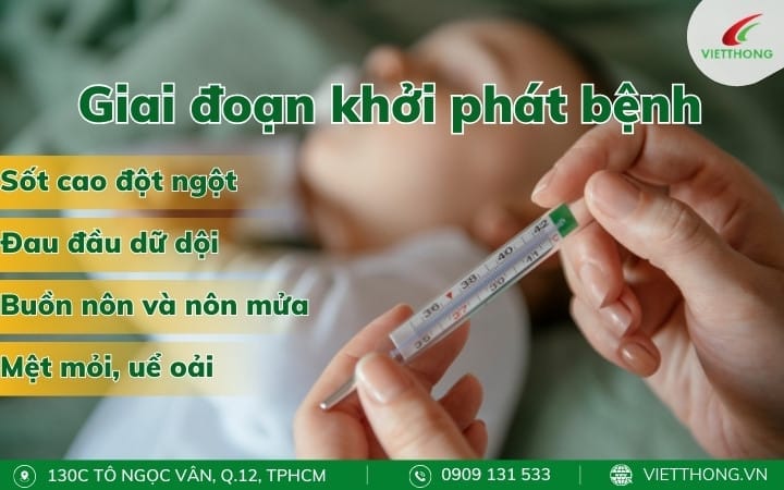 Giai đoạn khởi phát bệnh viêm não Nhật Bản Giai đoạn khởi phát bệnh viêm não Nhật Bản