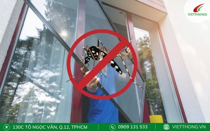 Lắp đặt cửa lưới chống muỗi phòng muỗi từ bên ngoài Lắp đặt cửa lưới chống muỗi phòng muỗi từ bên ngoài
