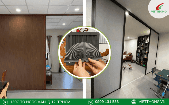 Rèm ngăn phòng ngủ xếp gọn