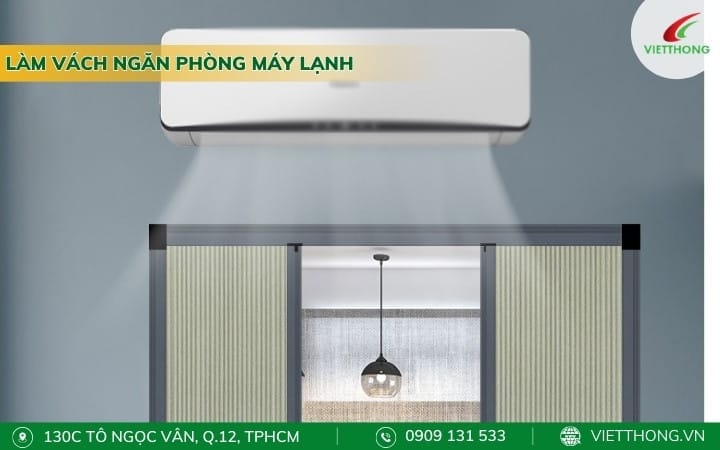 Làm vách ngăn phòng máy lạnh, điều hoà Làm vách ngăn phòng máy lạnh, điều hoà