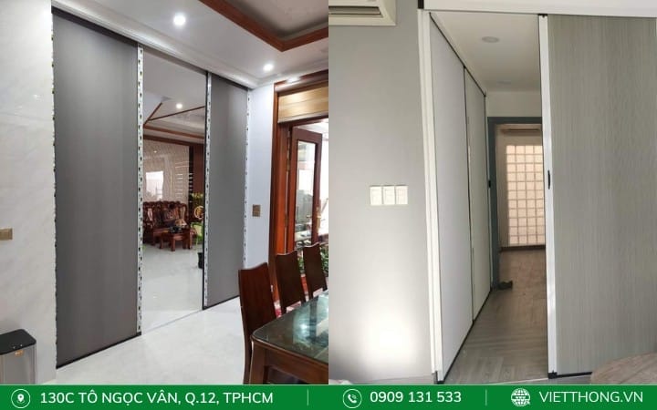 Vách ngăn lùa xếp tổ ong gọn nhẹ bền bỉ phù hợp với nhiều không gian Vách ngăn lùa xếp tổ ong gọn nhẹ bền bỉ phù hợp với nhiều không gian