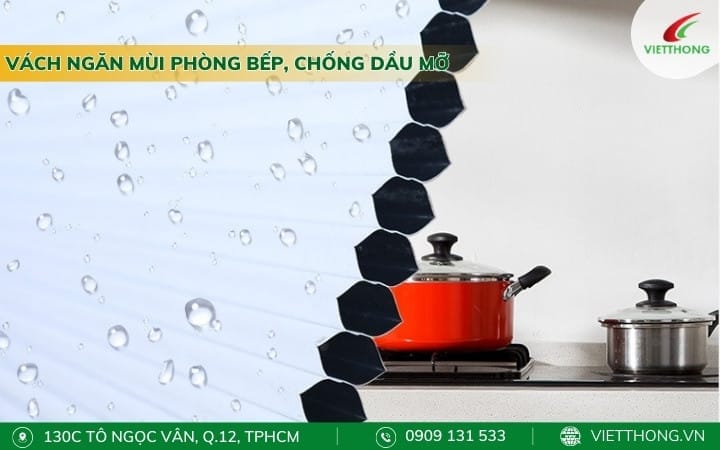 Làm vách ngăn mùi phòng bếp Làm vách ngăn mùi phòng bếp