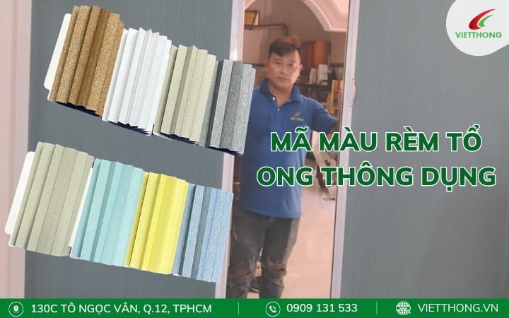Mã màu rèm tổ ong thông dụng được nhiều người lựa chọn