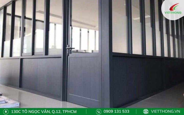 Vách ngăn nhôm kính tinh tế hiện đại hiệu quả cho phòng lạnh