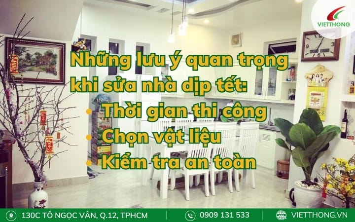 Một số lưu ý quan trong khi sửa nhà dịp tết