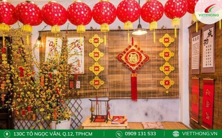 Góp không khí tết ngập tràng ấm cúng bằng đèn lồng và tranh tết