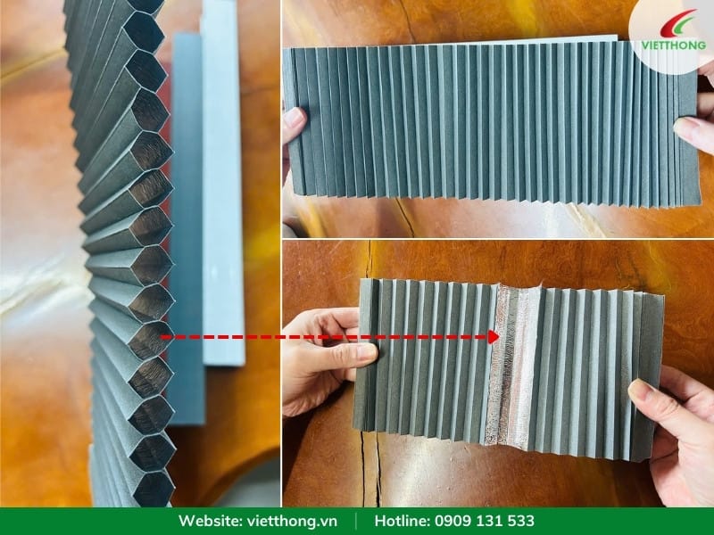 Cấu trúc rèm tổ ong tráng nhôm