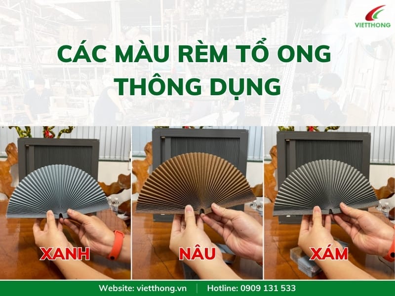 Màu sắc rèm tổ ong