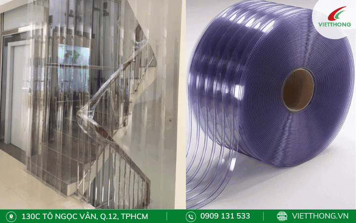 Rèm PVC ngăn lạnh trong suốt