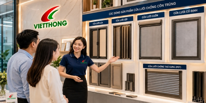 các loại cửa lưới chống muỗi