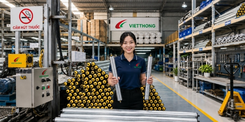 Con lăn ép cốc bi